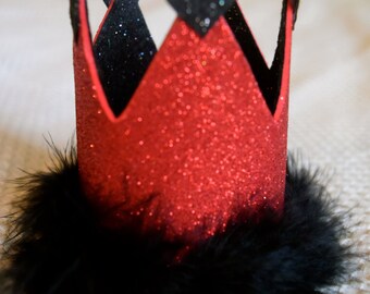 Queen of Hearts Crown! Red and Black Crown!