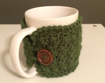 Crochet mug cozy, tea gift, coffee gift, office gift, crochet cup cozy, coffee cup sleeve, teachers gift, mug warmer