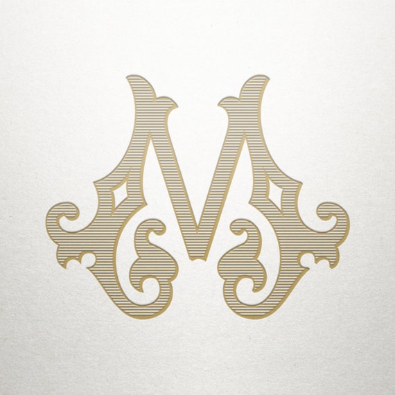 Single Antique Letter M Antique Letter Digital