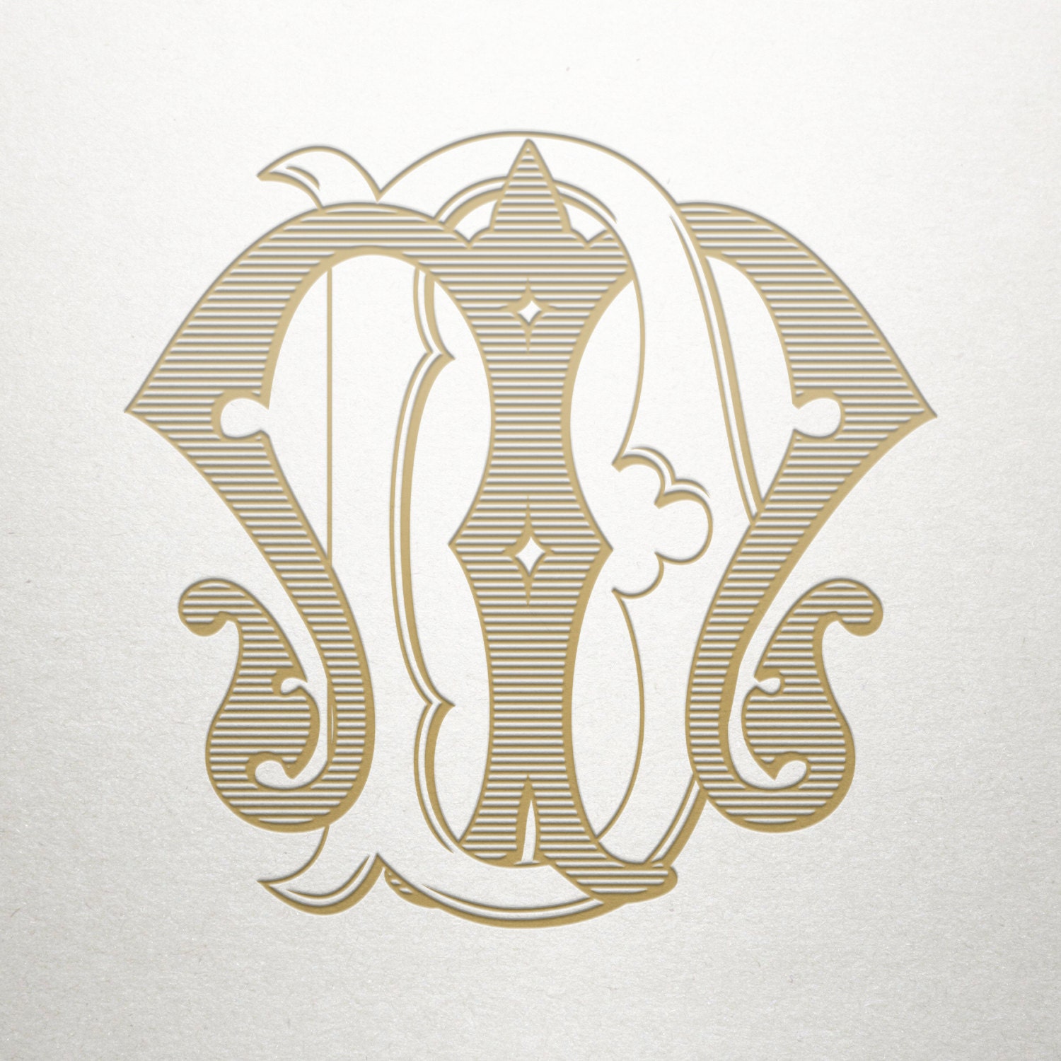 Antique Monogram Design DM MD Antique Monogram Digital