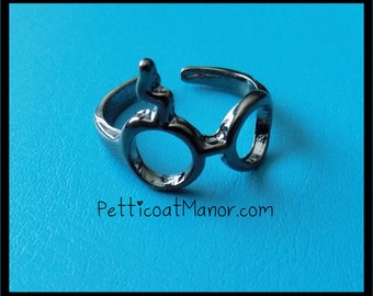 Cute & Unique Harry Potter Ring Adjustable , Harry Potter glasses ring , Hogwarts , glasses and lighting scar ring , gift for him or her