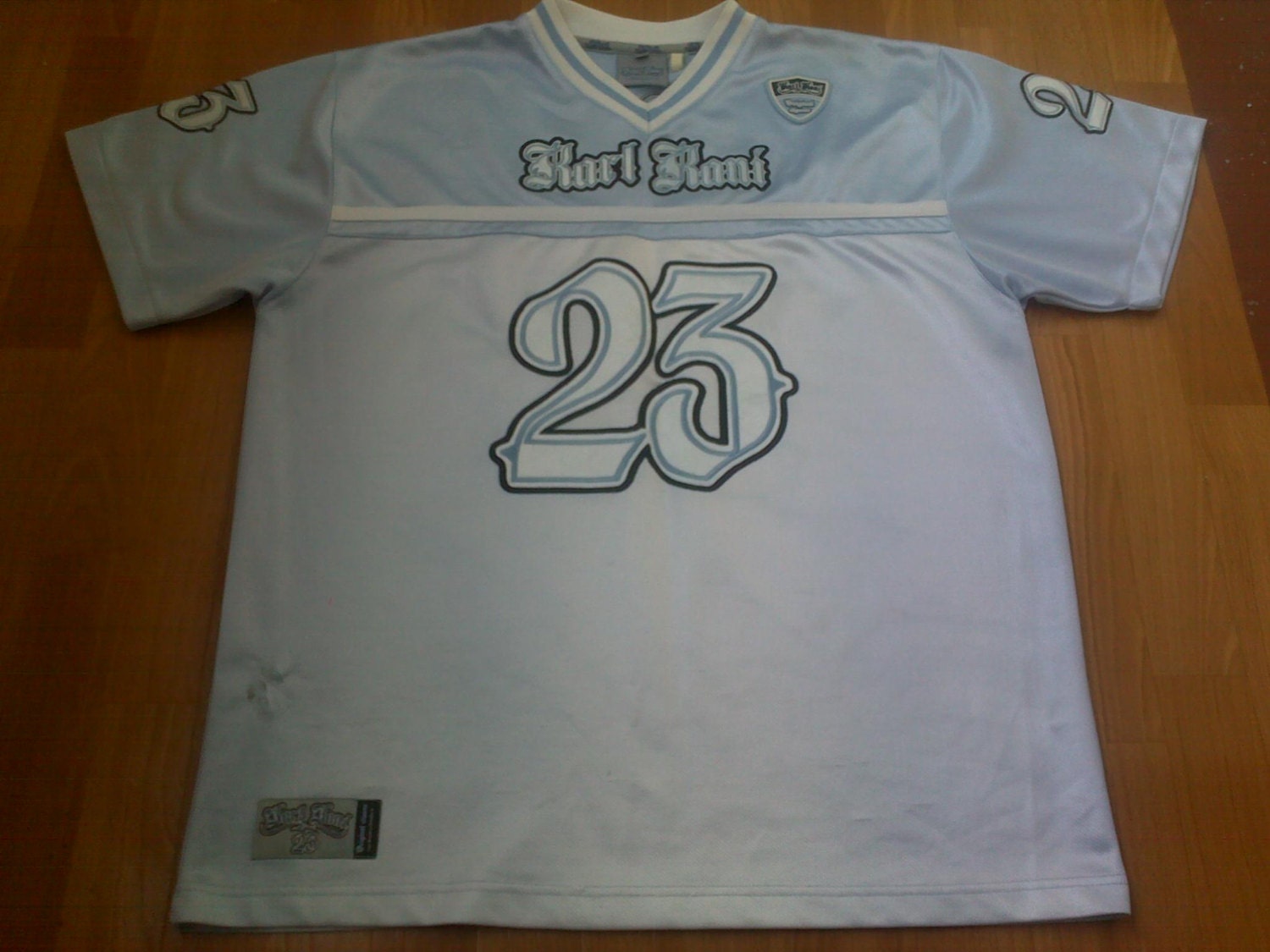 KARL KANI t-shirt vintage blue shirt 90s hip-hop clothing