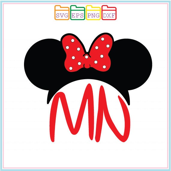 Download Minnie Mouse Monogram Svg Dxf Png Eps Cutting by ...