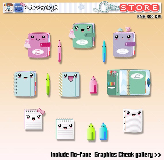 Download Kawaii Planner Clipart Printable Planner Stickers by ...