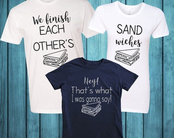 Family Shirts inspired by Frozen; We Finish Each Other's Sandwiches Shirts; We finish each others sandwiches;Movie Quote Shirts