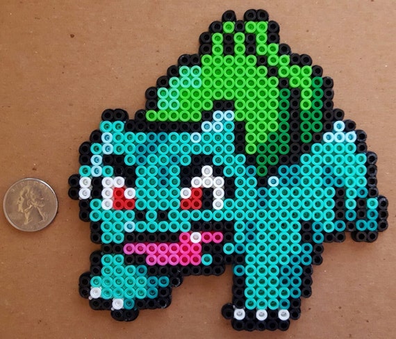 Bulbasaur Perler Bead Sprite by TheBlackPerler on Etsy