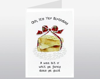 Scottish Birthday Card Shortbread WWBI70