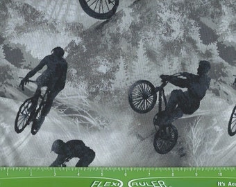 Allstar Bicycle, On Gray, Fabri Quilt