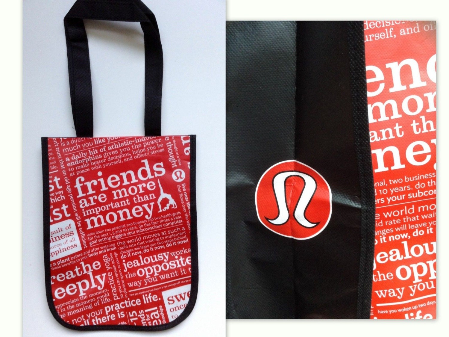NEW! LULULEMON Reusable Shopping Tote BAGS w/Snap Various Styles/Sizes -  clothing & accessories - by owner - apparel