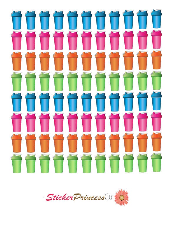 Blender / Protein Bottle Stickers by StickerPrincessCo on Etsy