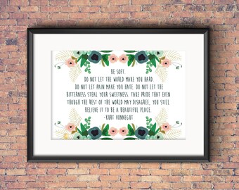 Kurt Vonnegut Quote Instand Download Wall Art