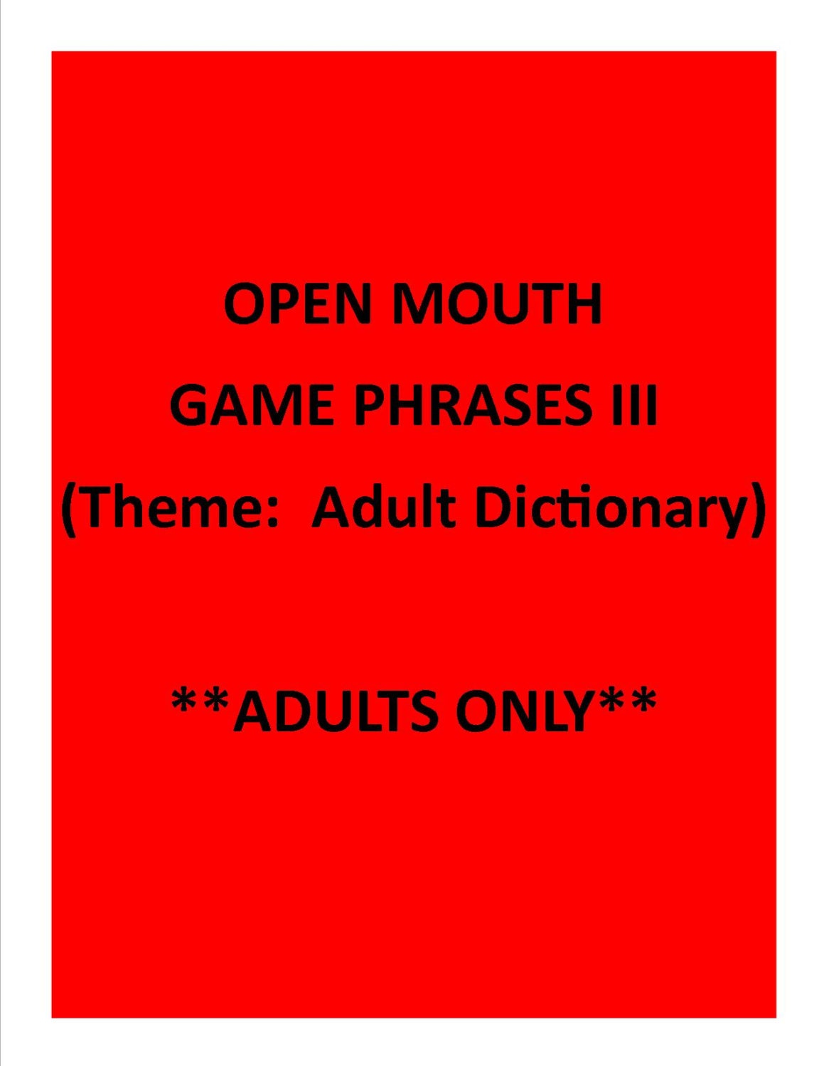 Adult Dictionary 40