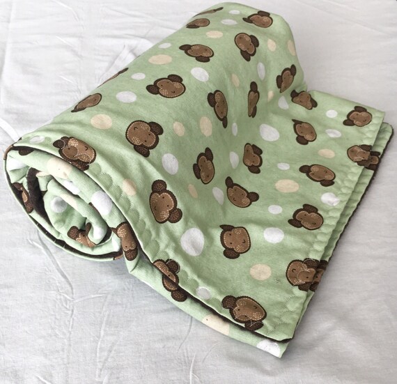 Monkey baby blanket fleece baby blanket soft print baby