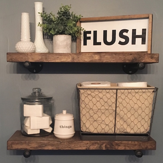  Bathroom  Flush Sign Custom Home Decor  Farmhouse  Style Decor 