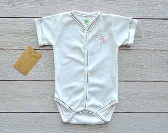Organic Baby Fashion, Coming Home Outfit, Personalized Baby Clothes, Pink Bodysuit, Unique Baby Gift, Custom Baby Playsuit, Bunny Outfit