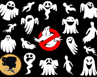 Ghostbusters logo Silhouette-Ghost Svg-Ghost Design-Halloween SVG (zipped .eps .pdf .dxf .svg and .studio file) vector cutting files