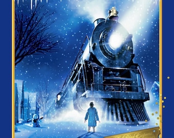 Christmas Fabric, Train Fabric: The Polar Express Fabric Panel Wall Hanging, Quilt Top 100% cotton fabric by the panel 35"x43" (SC607)