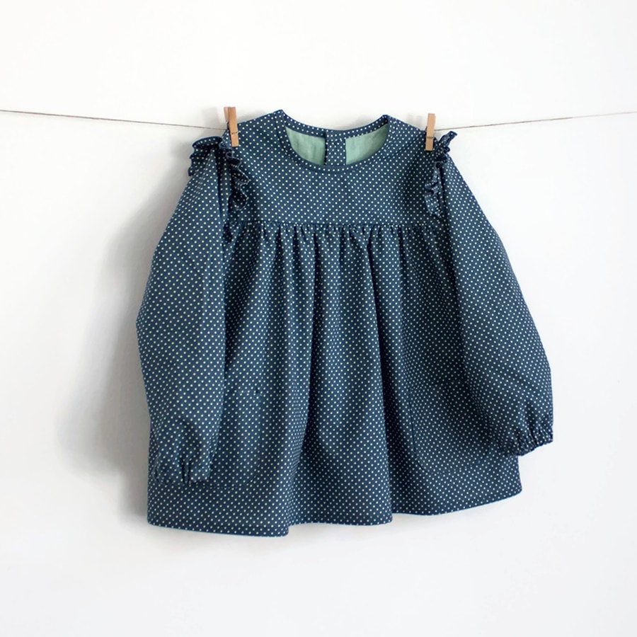 Baby Blouse PDF Sewing Pattern Instant download Long or