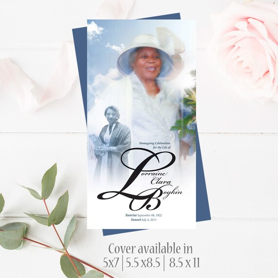 Funeral Memorial Keepsake Program Cover Celebration of Life