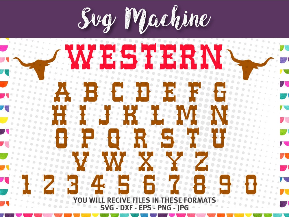 Download Western Font Monogram cowboy font svg Western alphabet
