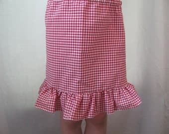 Girl's Pettislip - red gingham extender slip