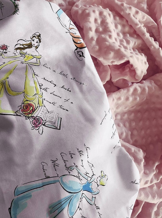 Toddler Blanket Disney Princess w/ Minky Backing by xoxoAmeliaF