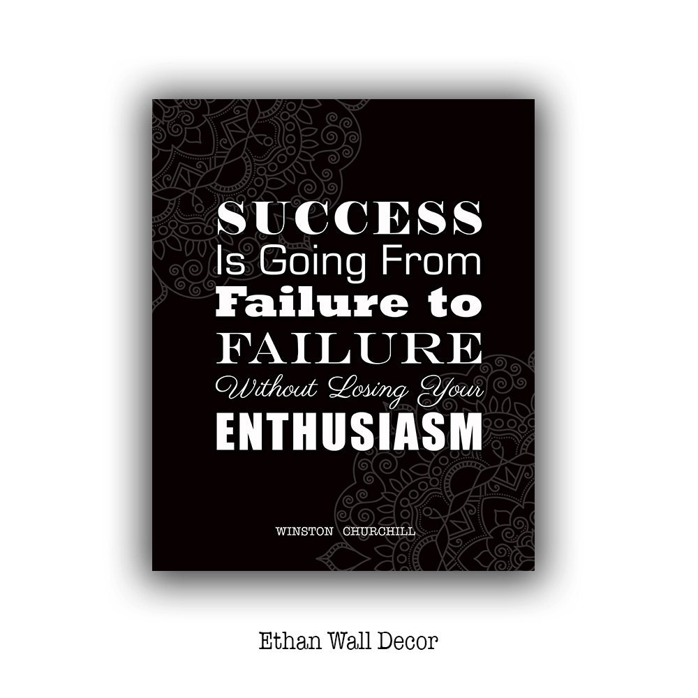 Motivational Quote Print Quote Canvas Inspirational Success