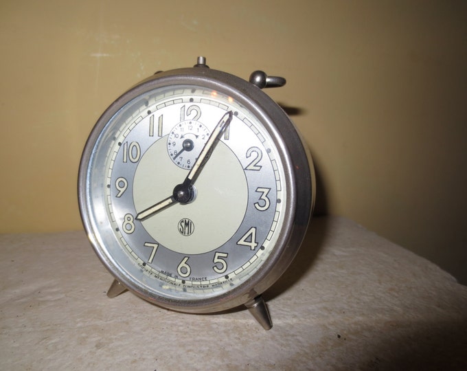 Vintage french mechanical alarm clock