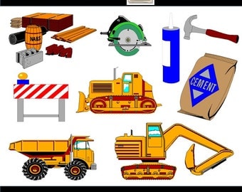 Construction Clipart - Truck Clipart, Construction Clip Art, Construction Equipment, PNG Images