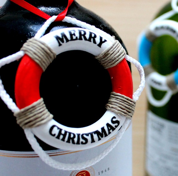 Nautical Merry Christmas Life Rings Nautical Gift by MiniLifeRings