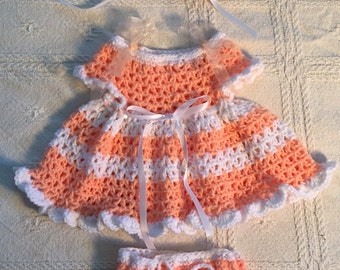 Cream sickle inspired spring dress 0-3 months