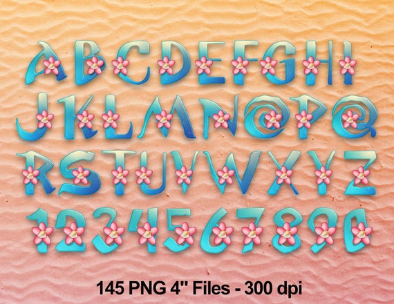 moana alphabet clipart 145 png files 300 dpi por