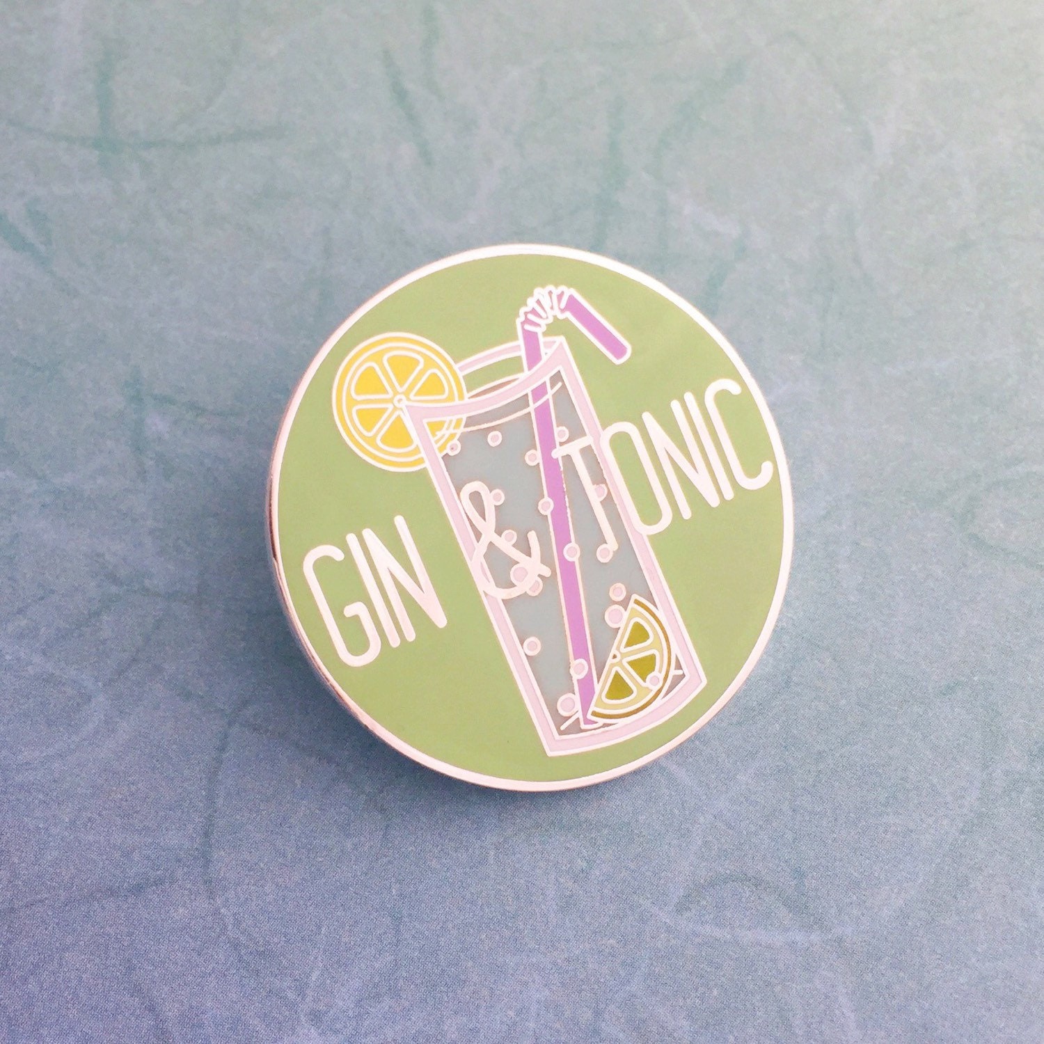 Gin and Tonic Enamel Pin Badge Gin Badge Lapel Pin Tie