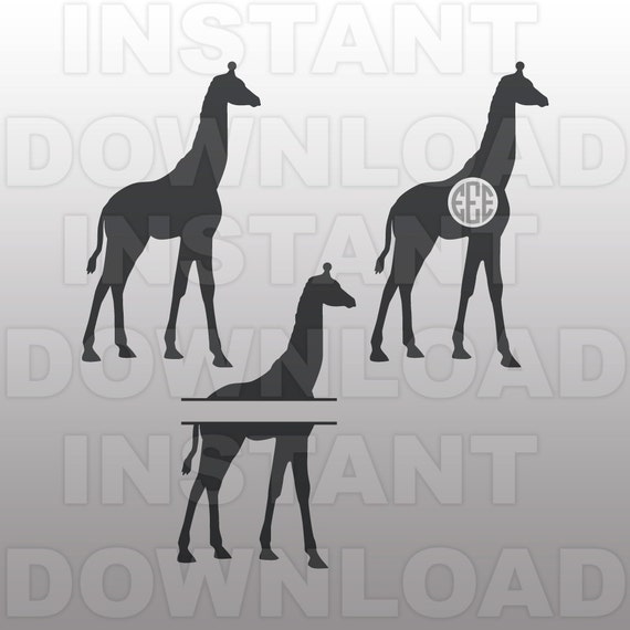 Download Giraffe SVG File,Monogram SVG,Zoo Animal SVG,Cutting Template-Vector Clip Art for Commercial ...