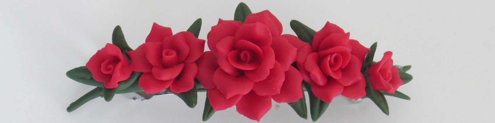 Rosepetals Bread Dough Roses, Cold Porcelain Floral Jewelry