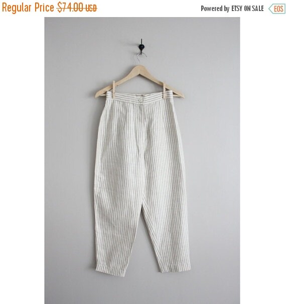 striped cigarette pants