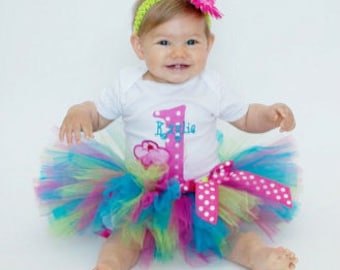 Cupcake First Birthday Outfit - 1st Birthday Girl Outfit - Baby Girl Tutu