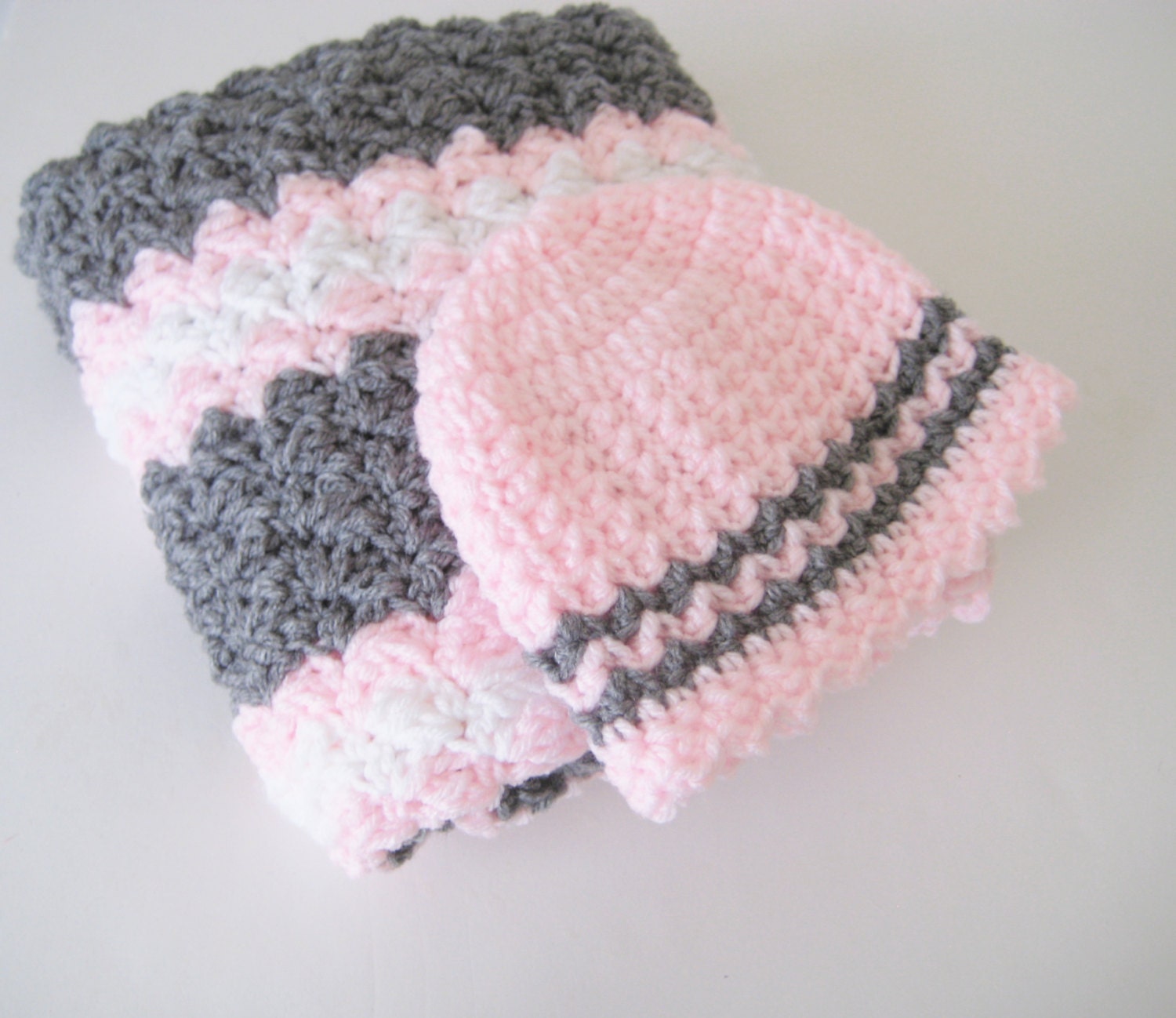 Crochet Baby Blanket Set Baby Shower Gift Baby Travel
