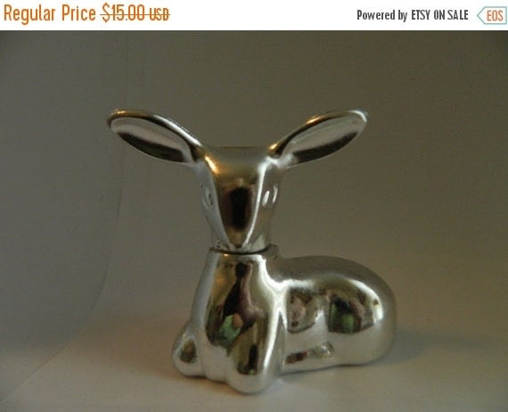 June Sale Avon Perfume Bottle Silver Deer by TheIDconnection