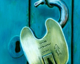 Still Life Painting, Original Painting, Pastel, Blue, Abstract, Fine Art, Modern, Realism, Heavymetal, Reduced Price, Sale