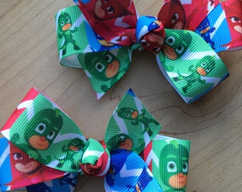 PJ Masks Hair Bow - pj masks, pj masks bows, pj masks party, pj masks Birthday, pj masks Party Favor, pj masks Loot bags, pj masks bow