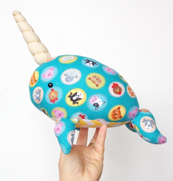 stuffed narwhal plush