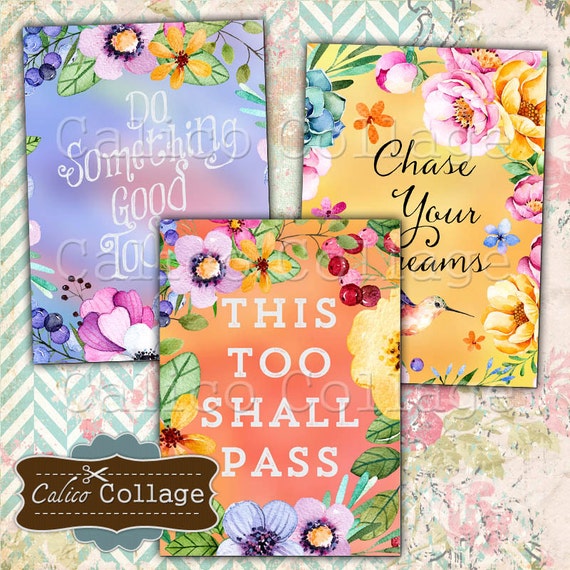 inspirational collage sheet printable digital collage