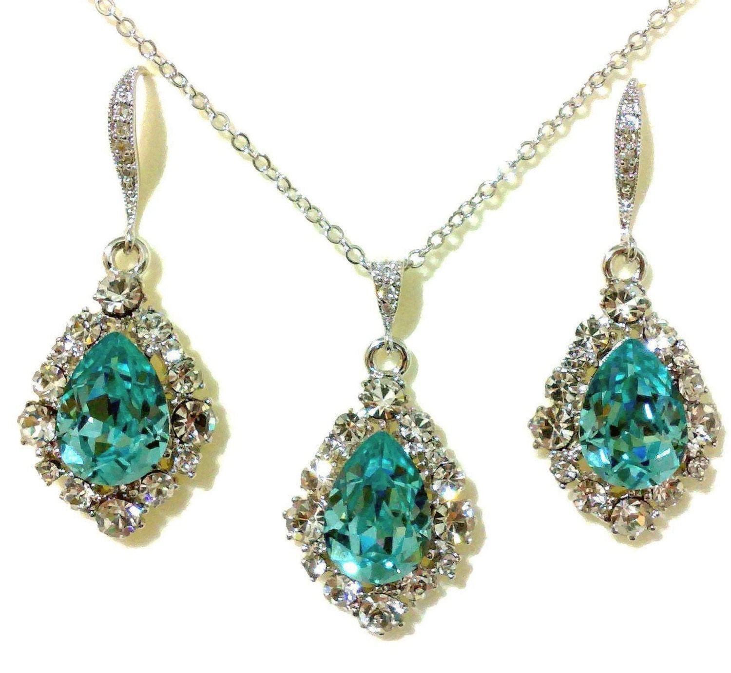 Something Blue Wedding Jewelry Turquoise Bridal Earrings