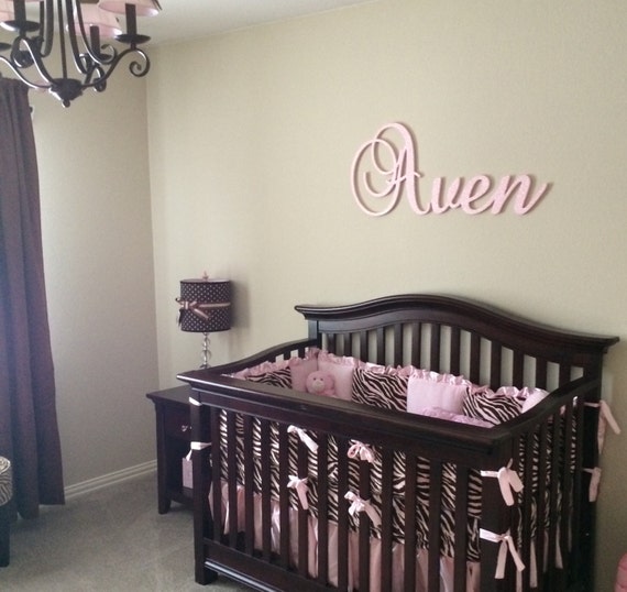 Personalized GLITTER Wall Decor Wooden Letters Nursery Wall