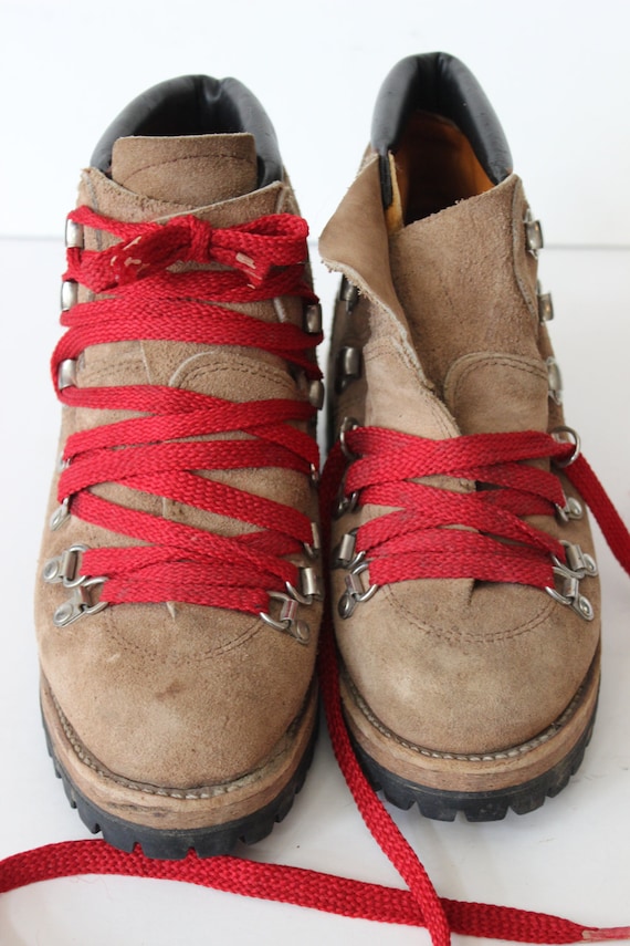 hiking boots red laces
