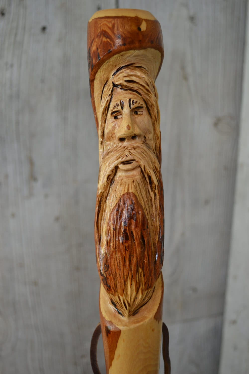 Walking Stick Wood Spirit Walking Stick Carving Hand Carved