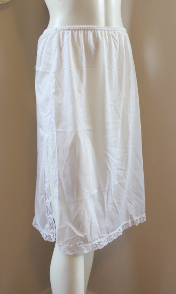 Items similar to Vintage Slip White Half Slip Lace 1960s Lingere ...