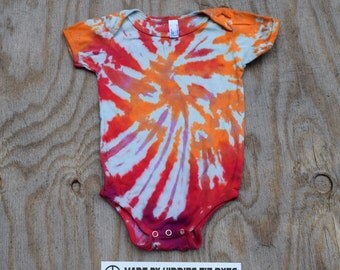 Fruit Juice Tie Dye Baby Onesie (American Apparel Organic Cotton 18-24 Months 4001ORG) (One of a Kind)