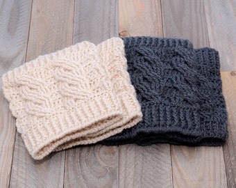 CROCHET PATTERN - The Penny Boot Cuff Pattern - DIY Winter Accessory - Boot Sock Pattern - Boot Topper Pattern - Chunky Boot Cuff Pattern